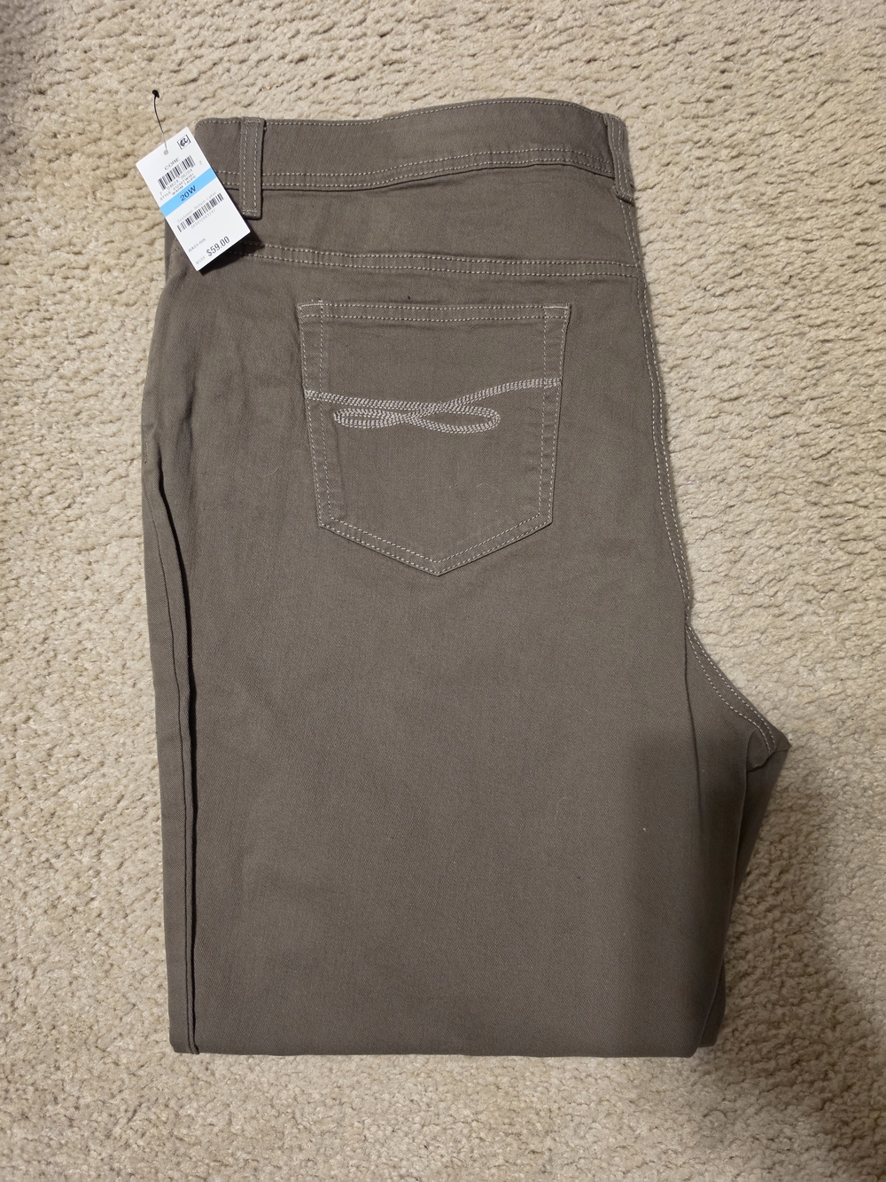 Style & Co. Women's Slim Straight Jeans in Olive Taupe